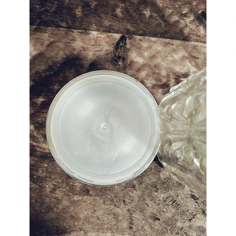 Vintage L.E. Smith Imperial Atterbury Scroll Clear Glass Canister Jar